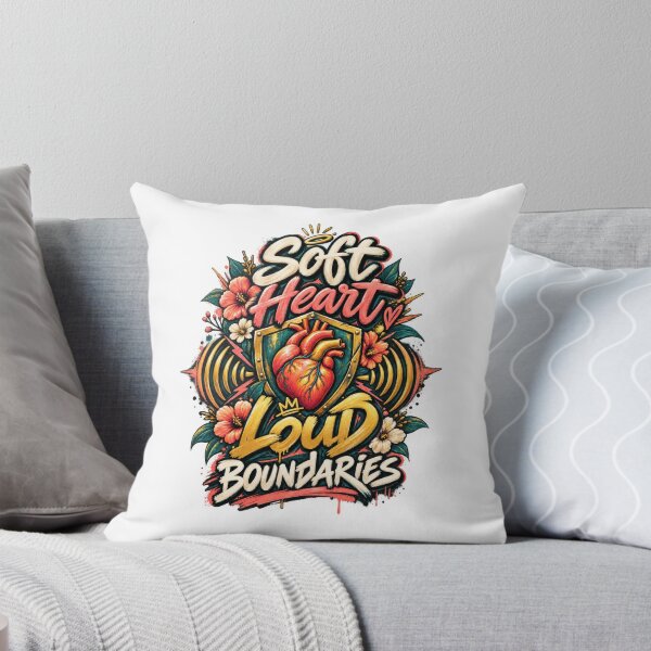 Item preview, Soft Heart Loud Boundaries Floral Graffiti designed and sold by Mosslume Studio.