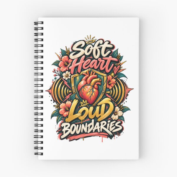 Item preview, Soft Heart Loud Boundaries Floral Graffiti designed and sold by Mosslume Studio.