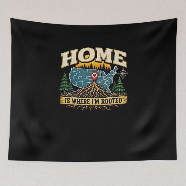 Item preview, Home Roots United States Map With Heart Pin designed and sold by elderberry.