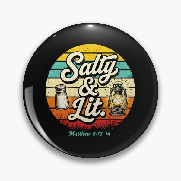 Item preview, Salty & Lit Matthew 5:13-14 Salt and Light Retro Sunset Christian Faith designed and sold by ChristianLife.