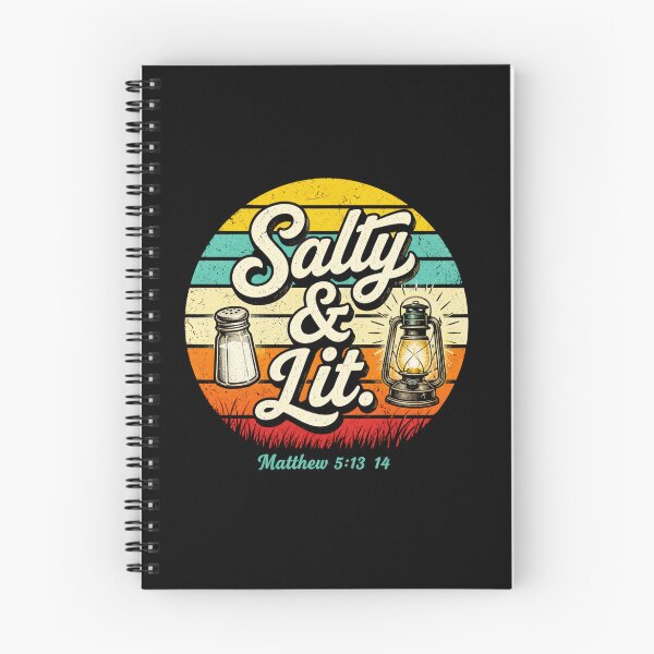 Item preview, Salty & Lit Matthew 5:13-14 Salt and Light Retro Sunset Christian Faith designed and sold by ChristianLife.