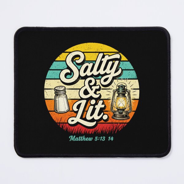 Item preview, Salty & Lit Matthew 5:13-14 Salt and Light Retro Sunset Christian Faith designed and sold by ChristianLife.
