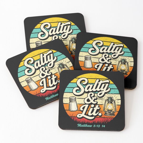 Item preview, Salty & Lit Matthew 5:13-14 Salt and Light Retro Sunset Christian Faith designed and sold by ChristianLife.