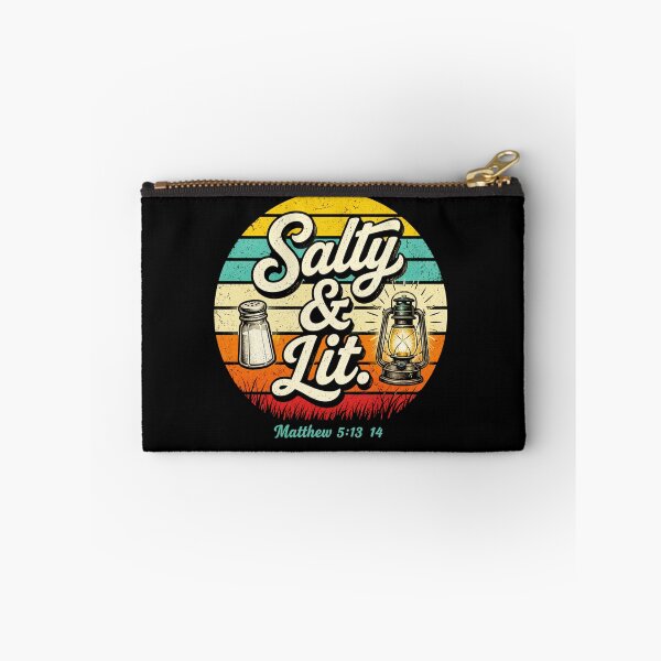 Item preview, Salty & Lit Matthew 5:13-14 Salt and Light Retro Sunset Christian Faith designed and sold by ChristianLife.