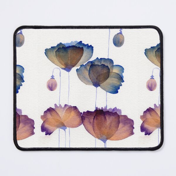 Item preview, Glass Poppies - Blue & Purple designed and sold by Aileen David.