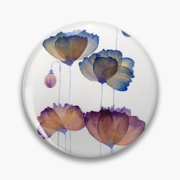 Item preview, Glass Poppies - Blue & Purple designed and sold by Aileen David.