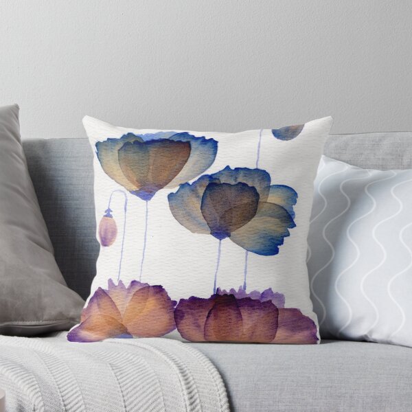 Item preview, Glass Poppies - Blue & Purple designed and sold by Aileen David.