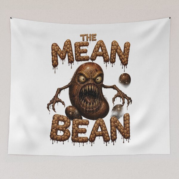 Item preview, The Mean Bean - Funny Scary Monster Bean Horror Comedy designed and sold by HorrorWorldWeb.