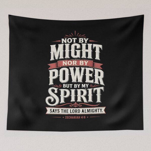 Item preview, Not By Might Nor By Power Zechariah 4:6 designed and sold by ChristianLife.