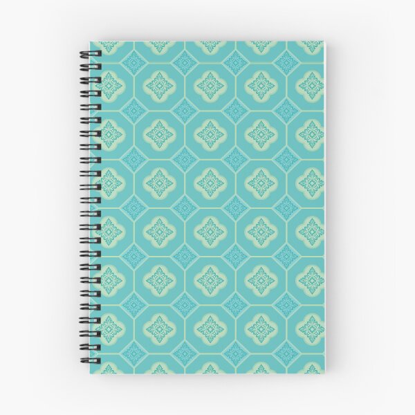 Item preview, Cyan Vintage Thai Geometric Damask Seamless Pattern designed and sold by prapapon.