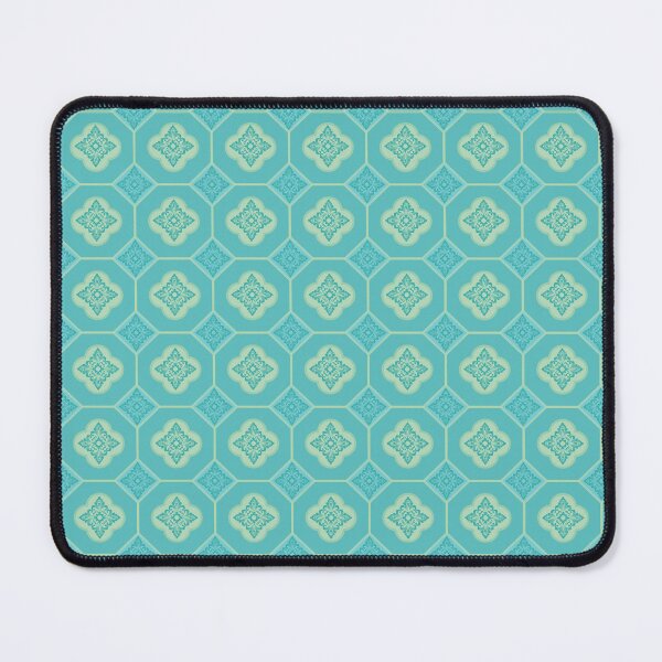 Item preview, Cyan Vintage Thai Geometric Damask Seamless Pattern designed and sold by prapapon.