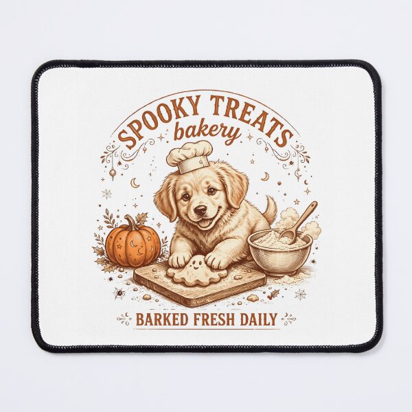 Item preview, Spooky Treats Bakery - Cute Halloween Puppy Baking Ghost Cookies designed and sold by WearTheVibe Store.