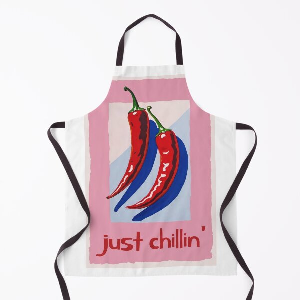 Item preview, Just Chillin Funny Red Chili Pepper Pink Retro Poster designed and sold by cezzarie.