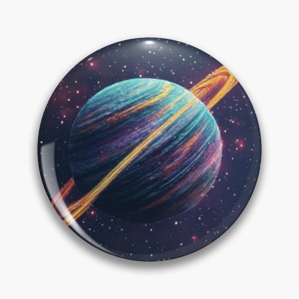 Item preview, Blue-Violet Yellow-Orange Ringed Planet #1 designed and sold by Jadelight's AI Slop.