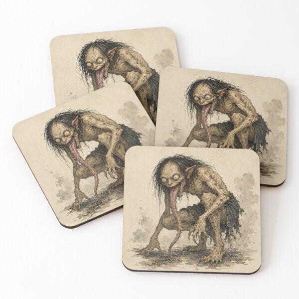 Item preview, Creepy Akaname Yokai Woodblock designed and sold by Ocelot-T.
