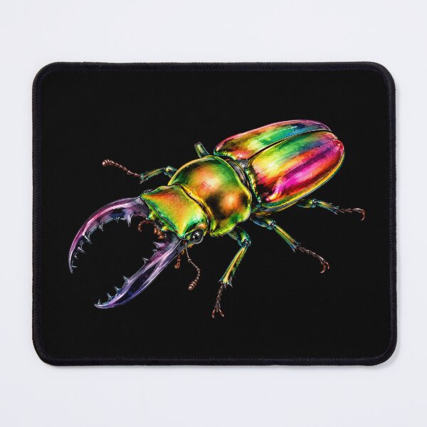 Item preview, Rainbow Stag Beetle Phalacrognathus muelleri Watercolor Style  designed and sold by Harpagann.