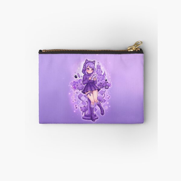 Item preview, Pastel Goth Anime Gamer Girl: Purple Aesthetic Cat Headphones & Castle designed and sold by CuteKats.