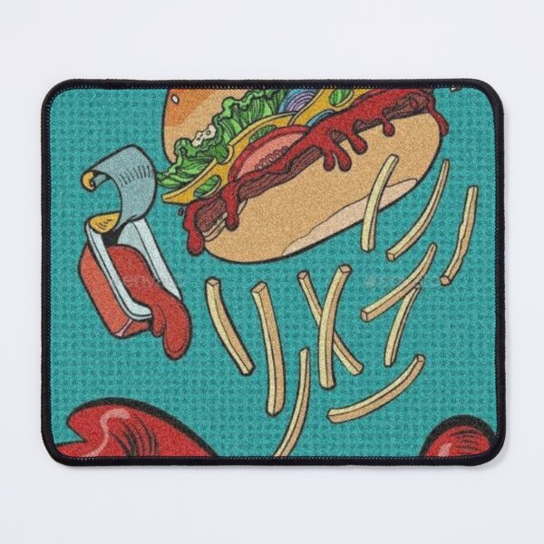 Item preview, Retro Pop Art Burger and Fries Vintage Comic Poster designed and sold by cezzarie.
