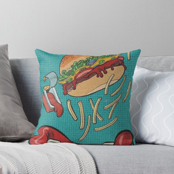 Item preview, Retro Pop Art Burger and Fries Vintage Comic Poster designed and sold by cezzarie.