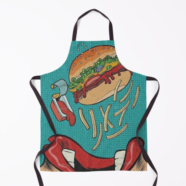 Item preview, Retro Pop Art Burger and Fries Vintage Comic Poster designed and sold by cezzarie.