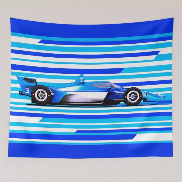 Item preview, #3 Scott McLaughlin Blue Race Car designed and sold by PitWallArt.