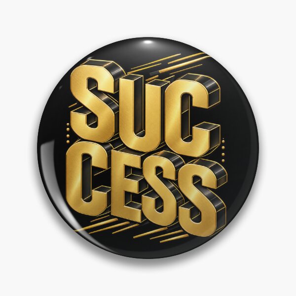 Item preview, Success – Luxury Gold 3D Motivational Typography designed and sold by MoRisi-Fashion.