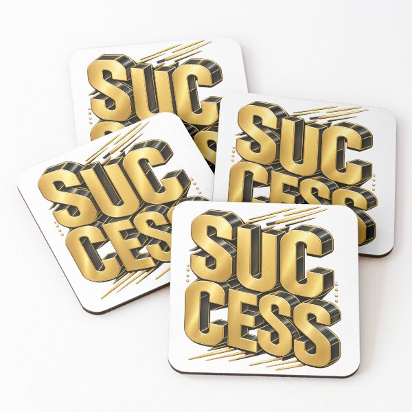 Item preview, Success – Luxury Gold 3D Motivational Typography designed and sold by MoRisi-Fashion.
