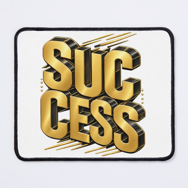 Item preview, Success – Luxury Gold 3D Motivational Typography designed and sold by MoRisi-Fashion.