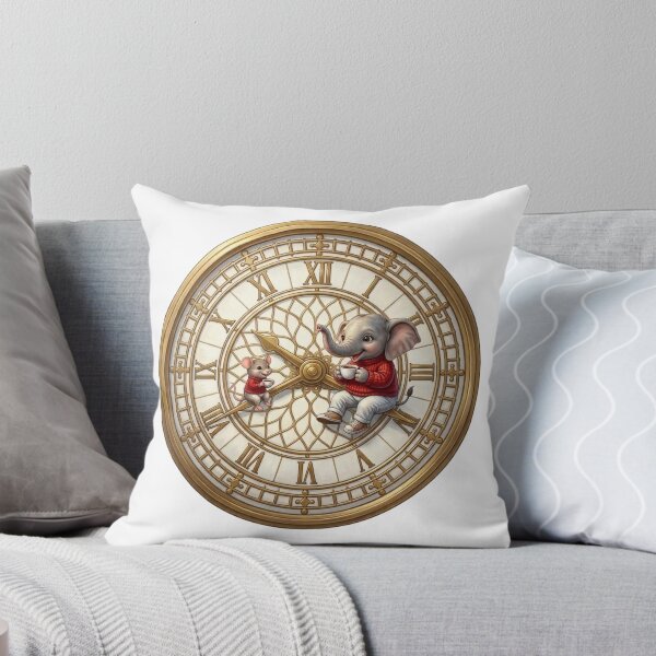 Item preview, Cute Elephant and Mouse Coffee Time Big Ben Clock designed and sold by BonnieGlam13.