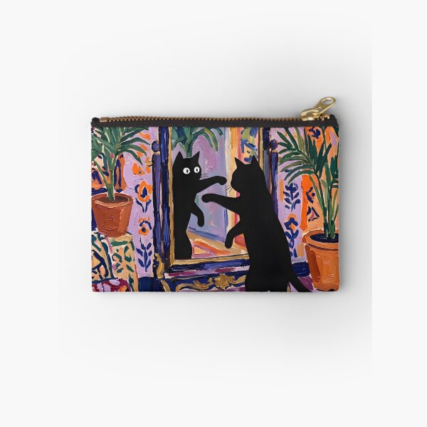 Item preview, Funny Black Cat Boxing Mirror Reflection Matisse Style Poster designed and sold by DuckOddity.