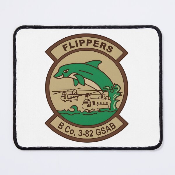 Item preview, B Company 3-82 GSAB Flippers Insignia Patch designed and sold by CharlieDesings.