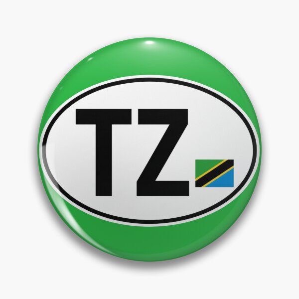 Item preview, Tanzania TZ Oval Country Code Sticker designed and sold by The Digital Compass.