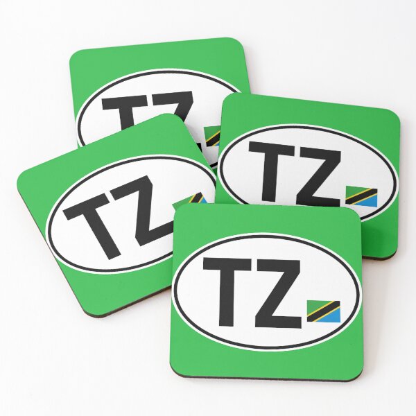 Item preview, Tanzania TZ Oval Country Code Sticker designed and sold by The Digital Compass.