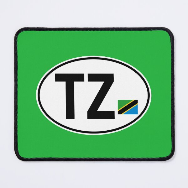 Item preview, Tanzania TZ Oval Country Code Sticker designed and sold by The Digital Compass.