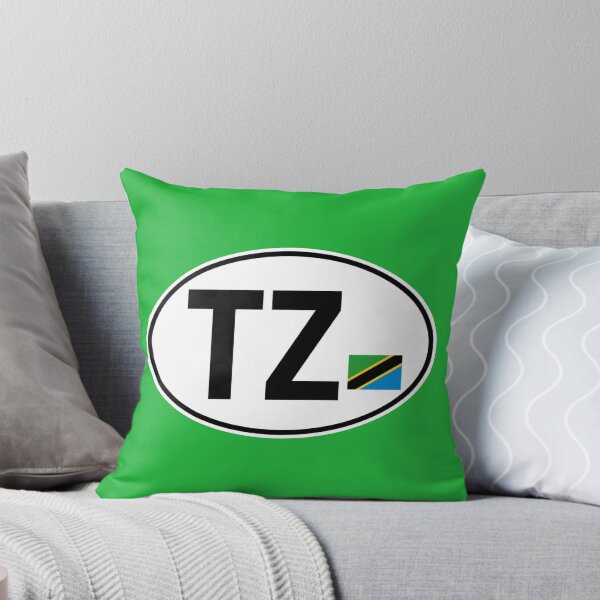 Item preview, Tanzania TZ Oval Country Code Sticker designed and sold by The Digital Compass.
