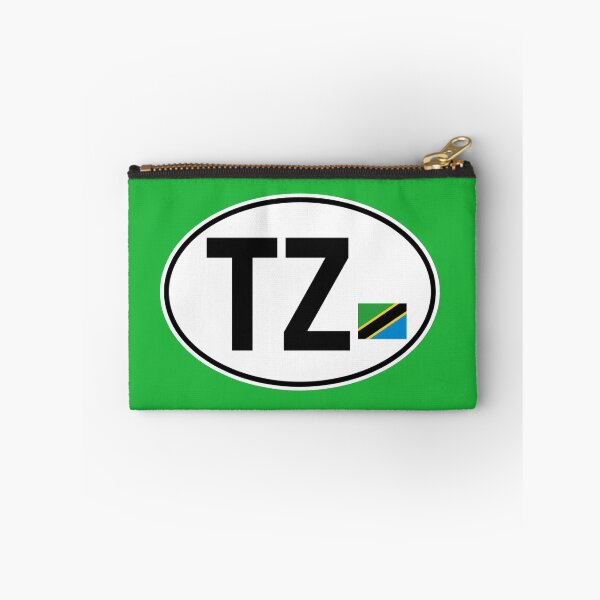 Item preview, Tanzania TZ Oval Country Code Sticker designed and sold by The Digital Compass.