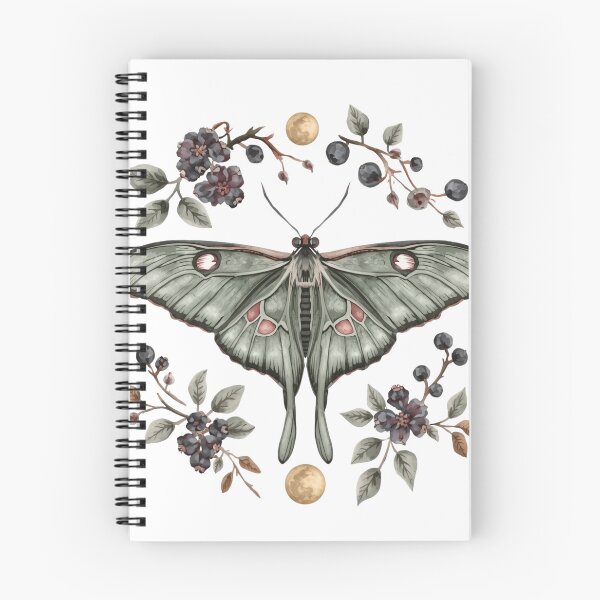 Item preview, Gothic Luna Moth with Full Moon Botanical designed and sold by takeng07.