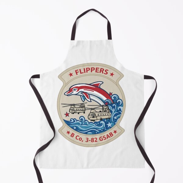 Item preview, B Company 3-82 GSAB Flippers Insignia Patch designed and sold by CharlieDesings.