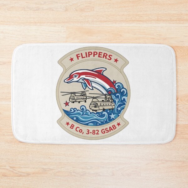 Item preview, B Company 3-82 GSAB Flippers Insignia Patch designed and sold by CharlieDesings.