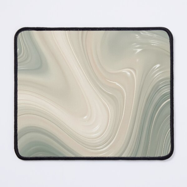 Item preview, Liquid Abstract in Sage Green and Cream — Soft Earthy Marble Art designed and sold by SeamPix.
