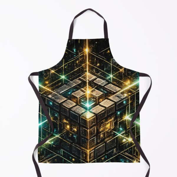 Item preview, Cyberpunk Isometric Quantum Cube Core Art designed and sold by RiteshCenter .