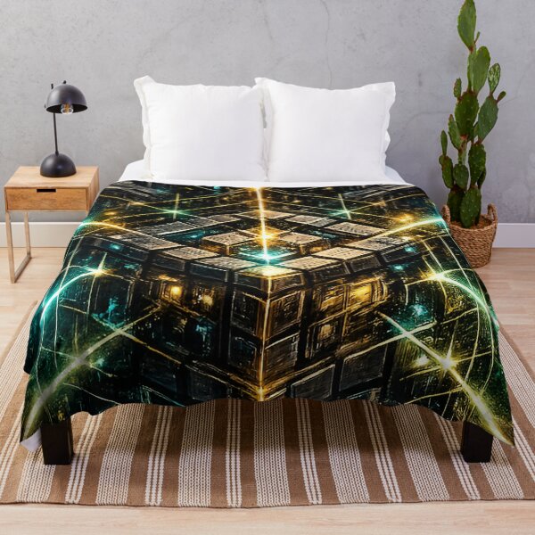 Item preview, Cyberpunk Isometric Quantum Cube Core Art designed and sold by RiteshCenter .