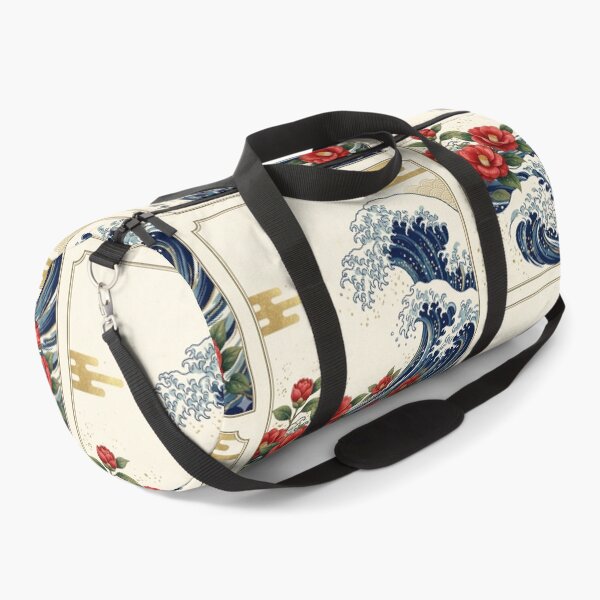 Item preview, Great Wave and Red Camellia Japanese Ukiyo-e Art designed and sold by Hikariha Studio.