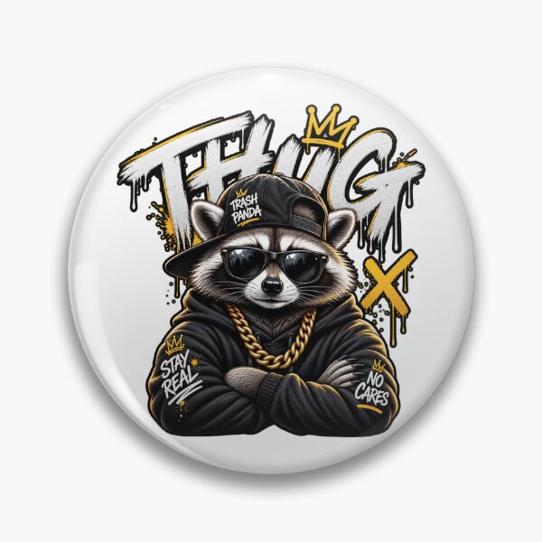 Item preview, Thug Raccoon Streetwear – Cool Gangster Trash Panda Graffiti Design designed and sold by P&B Digital Art.