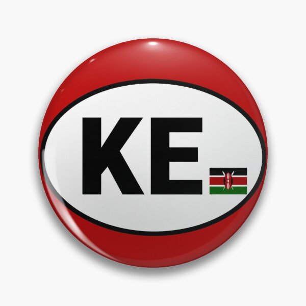 Item preview, Kenya KE Oval Country Code Sticker designed and sold by The Digital Compass.