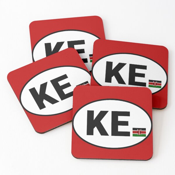 Item preview, Kenya KE Oval Country Code Sticker designed and sold by The Digital Compass.