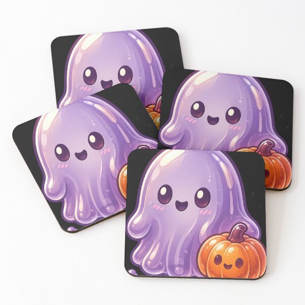 Item preview, Kawaii Jelly Ghost and Pumpkin Cheer designed and sold by Fun2Fentastic.