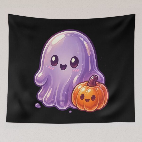 Item preview, Kawaii Jelly Ghost and Pumpkin Cheer designed and sold by Fun2Fentastic.