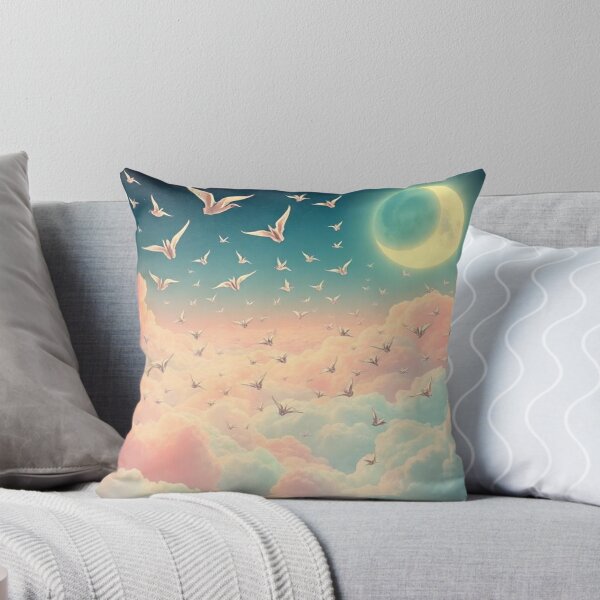 Item preview, Origami Crances flying across a dreamscape sky designed and sold by Asiantrendzz.