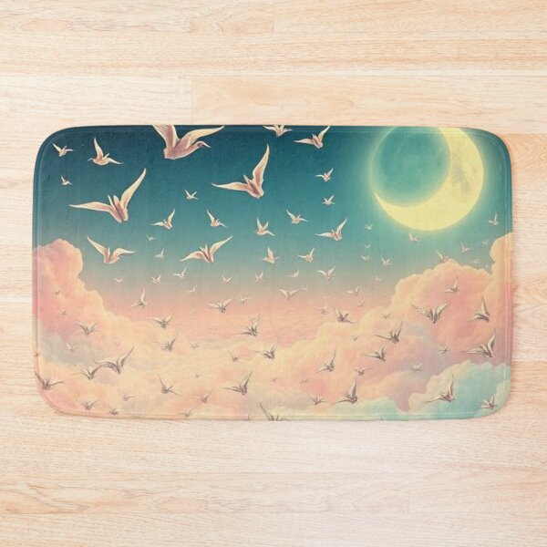 Item preview, Origami Crances flying across a dreamscape sky designed and sold by Asiantrendzz.